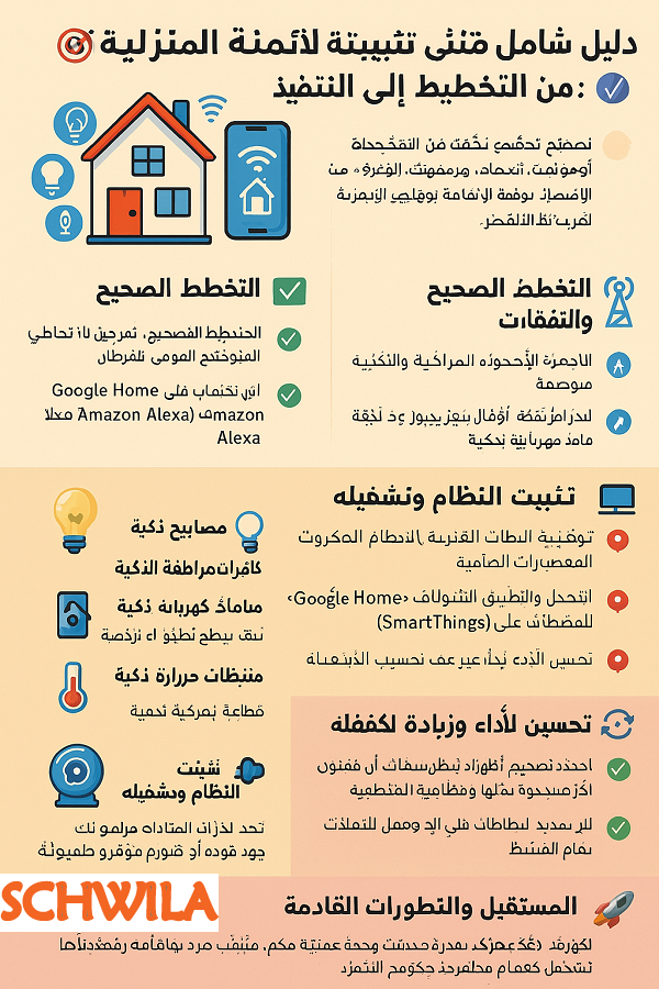 🏡 دليل شامل لتثبيت أنظمة الأتمتة المنزلية: من التخطيط إلى التنفيذ 🚀