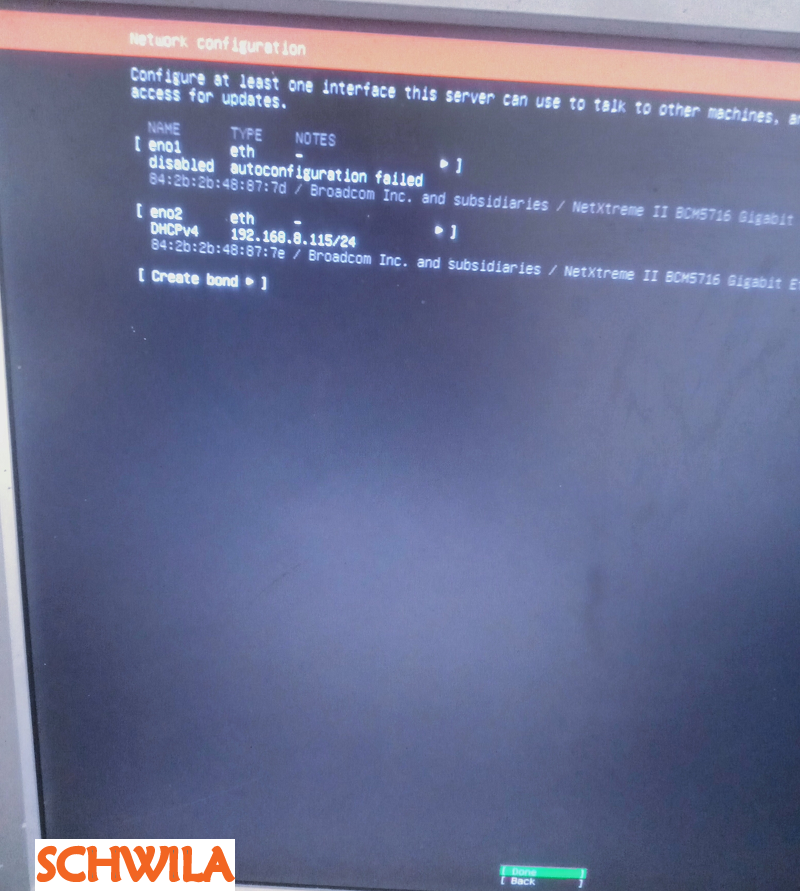 كيفيت إعداد الشبكة أثناء تثبيت Ubuntu Server