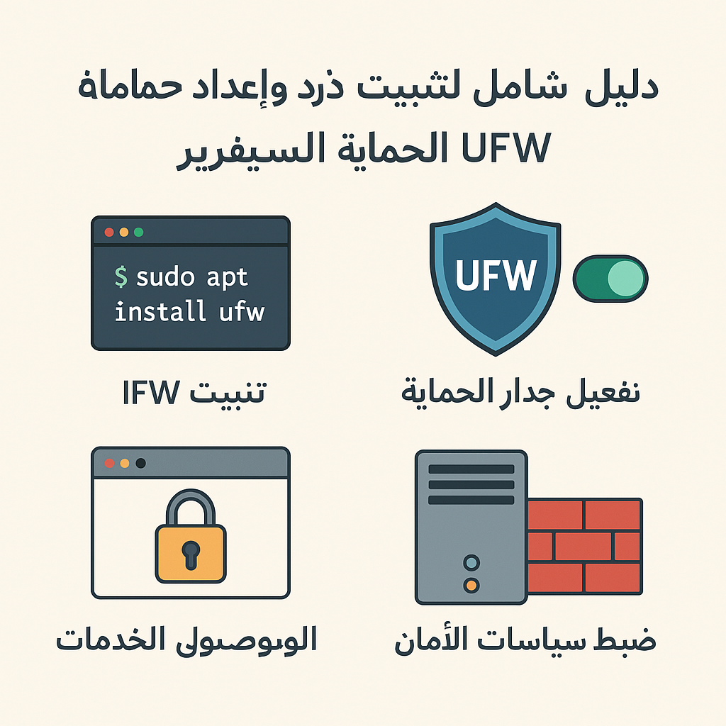دليل شامل لتثبيت وإعداد جدار الحماية UFW لحماية السيرفر